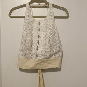 Blush Noir Lace Tie Back Crop Top